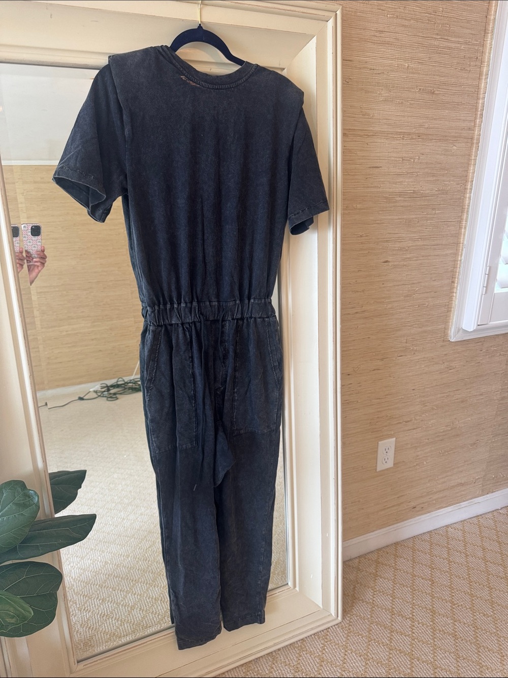 Pistola Black Washed Short Sleeve Jumpsuit